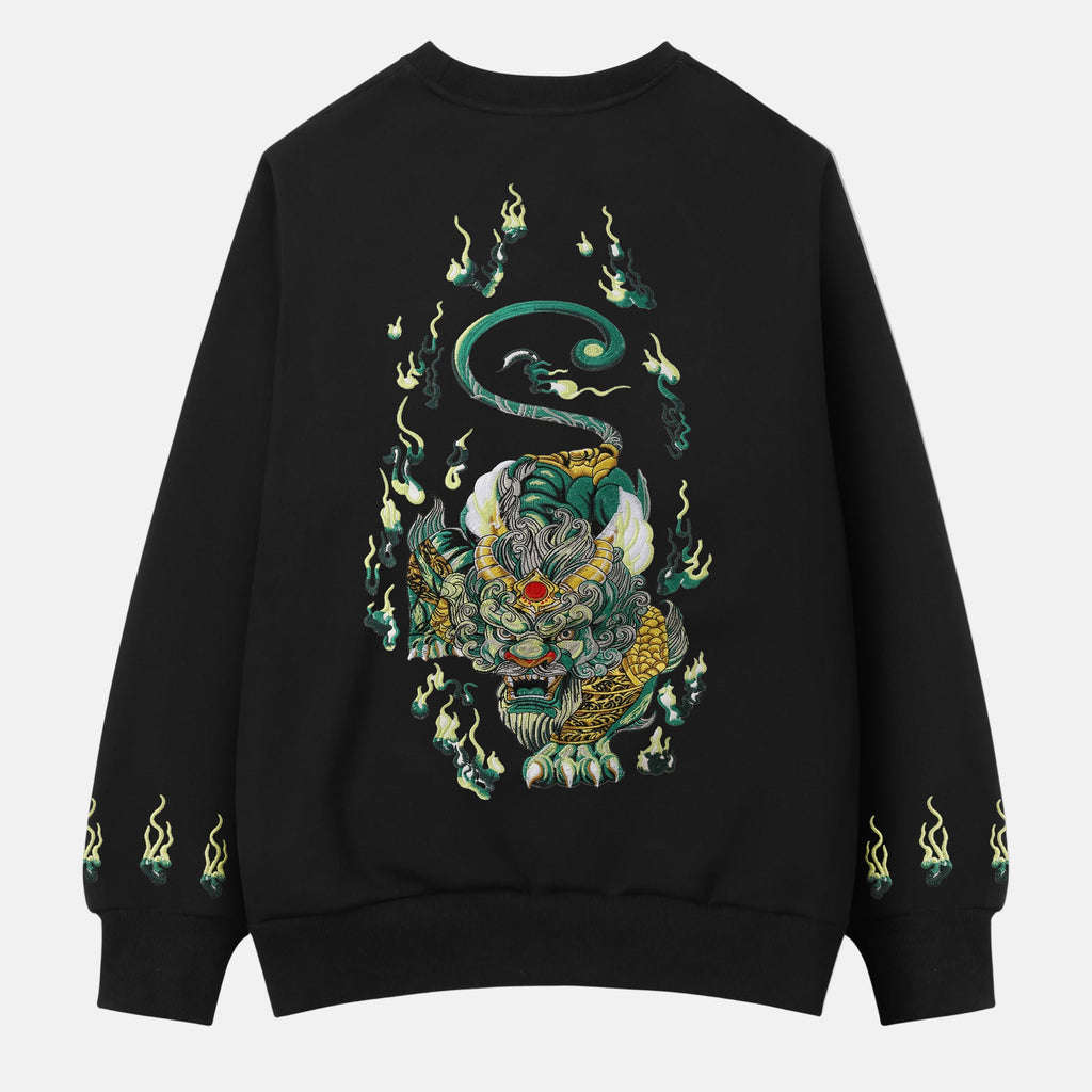 Emerald Kirin Embroidery Sweater | SW9007