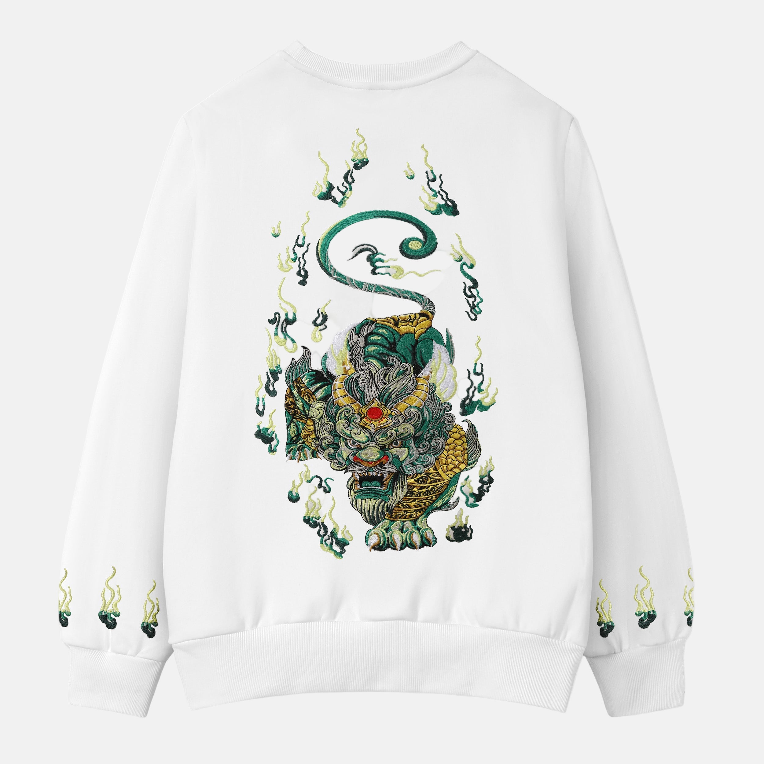 Emerald Kirin Embroidery Sweater | SW9007
