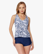 Tanking Top & Shorts Swim Set T7031 Paisley Navy