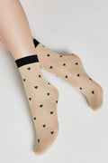 Shimmering Socks Conte Fantasy with "Hearts" Designs