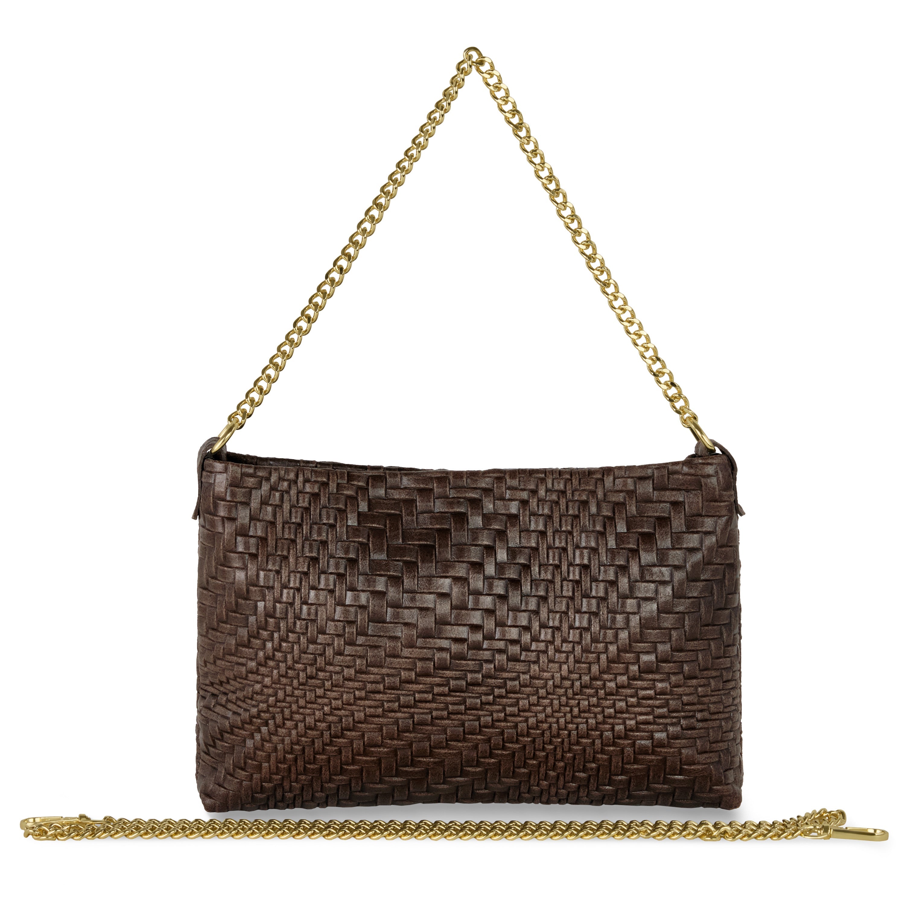 Grid Suede Leather Crossbody Bag