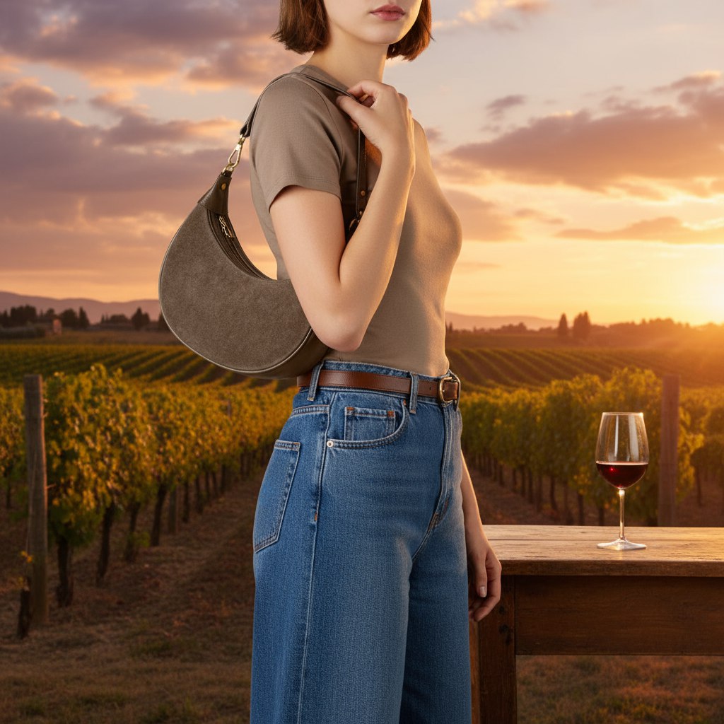 Suede Leather Shoulder Bag