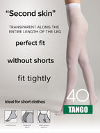Conte Tango Tights 40 Den | Sheer to Waist Satin Shine