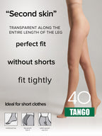 Conte Tango Tights 40 Den | Sheer to Waist Satin Shine