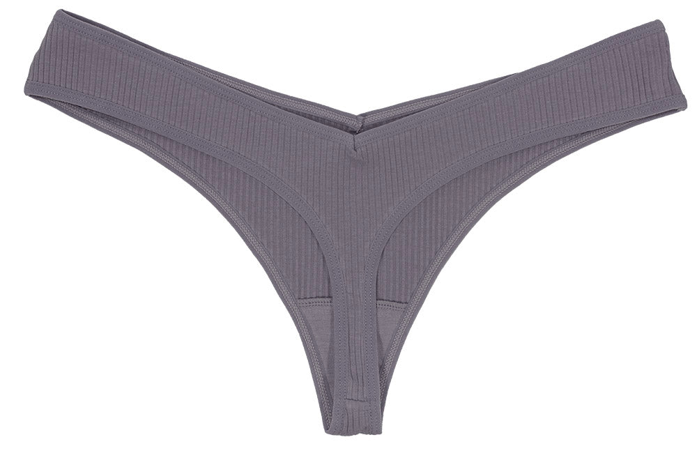 Cotton Rib Thong
