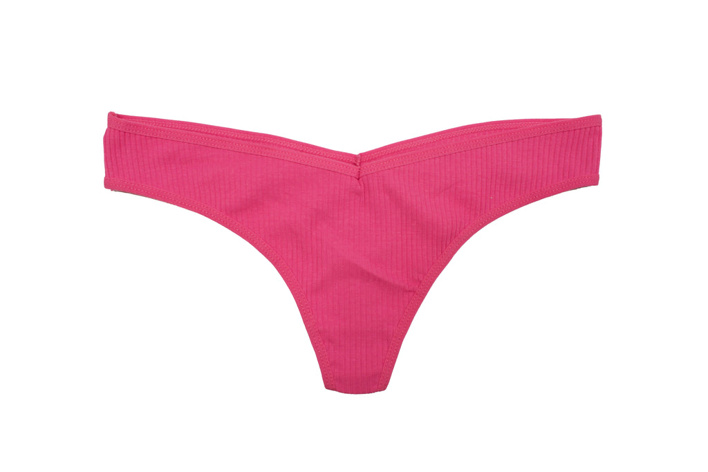 Cotton Rib Thong