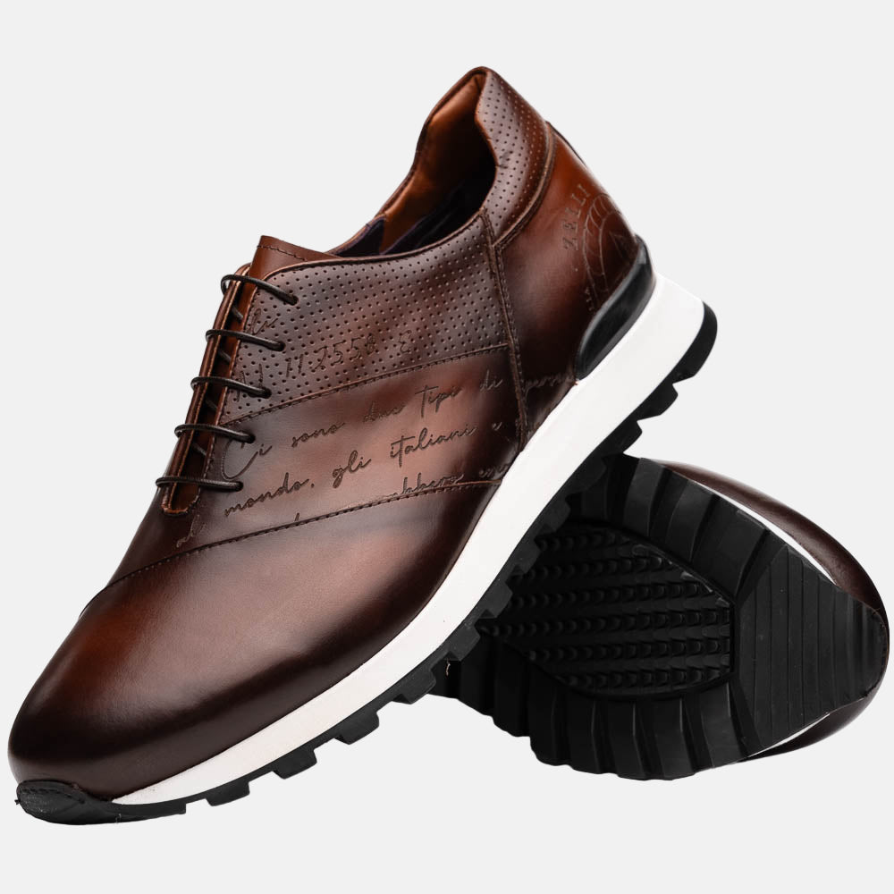 Testo Italian Calfskin Sneaker | Brown