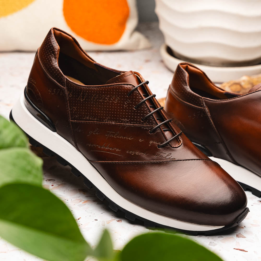Testo Italian Calfskin Sneaker | Brown