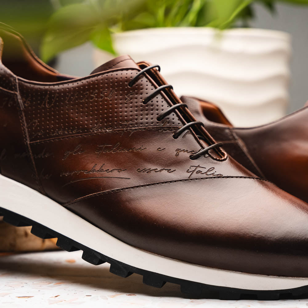 Testo Italian Calfskin Sneaker | Brown