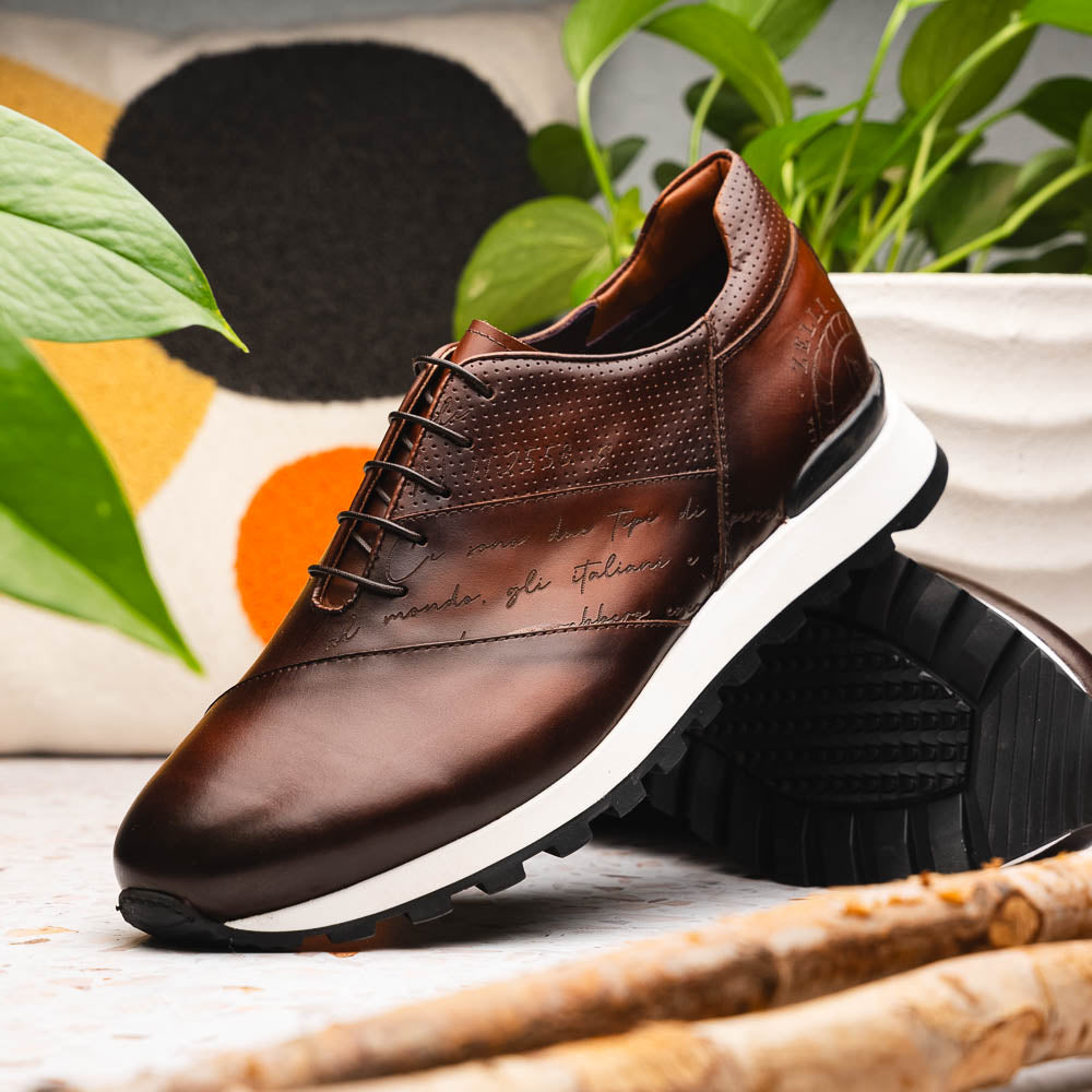 Testo Italian Calfskin Sneaker | Brown