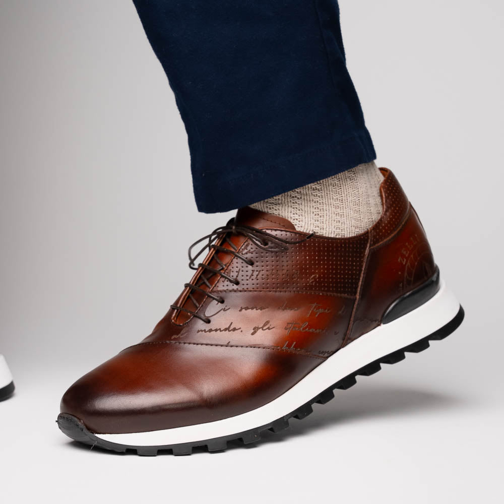 Testo Italian Calfskin Sneaker | Brown