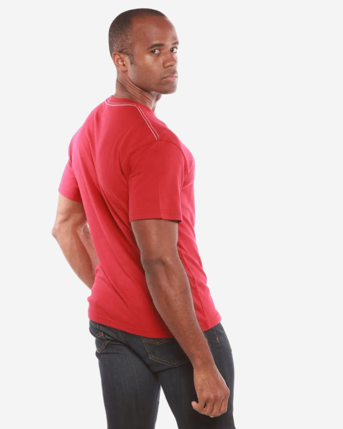 Men's Bamboo Short Sleeve Contrast Stitch T-Shirt