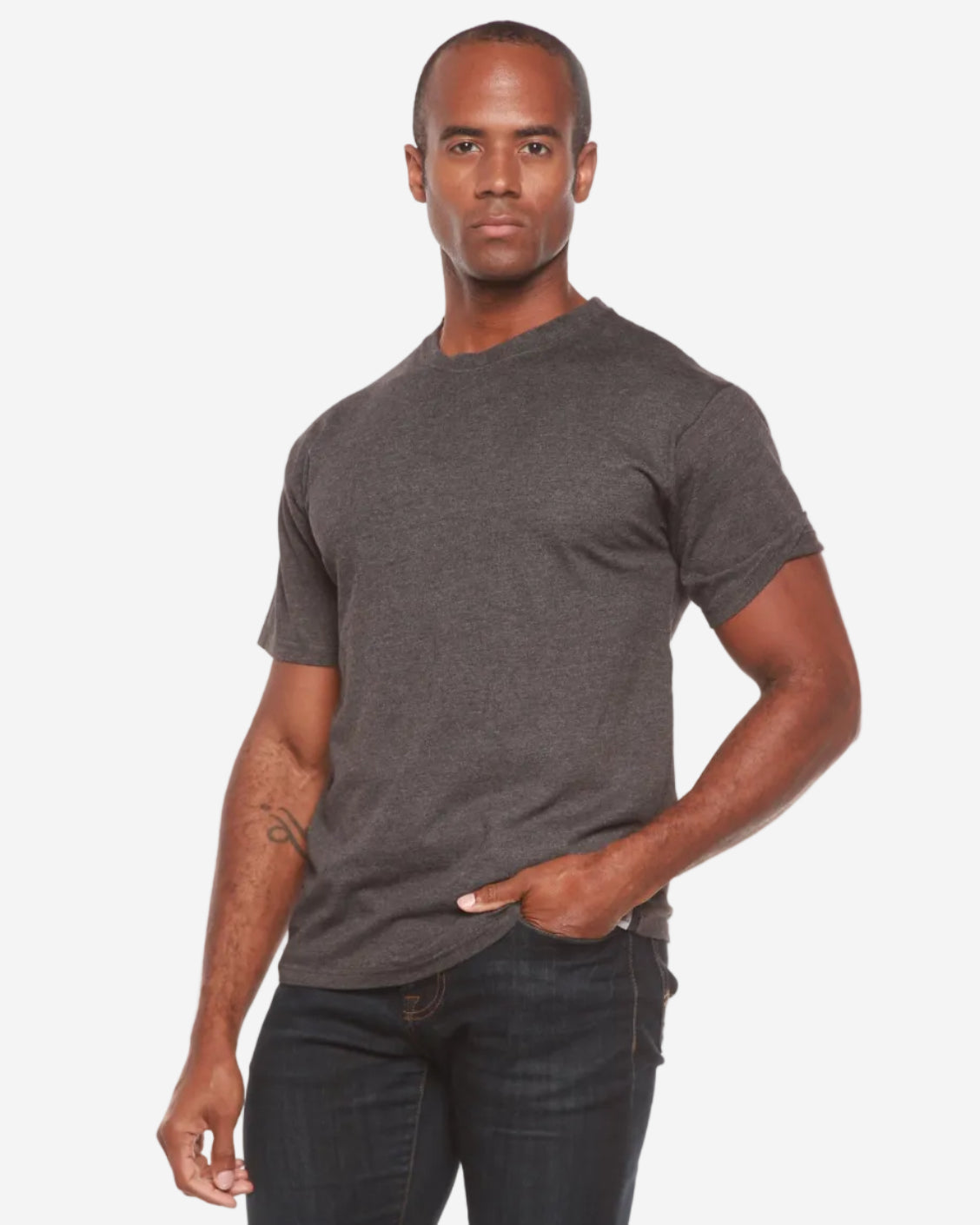Men's Bamboo Short Sleeve Contrast Stitch T-Shirt