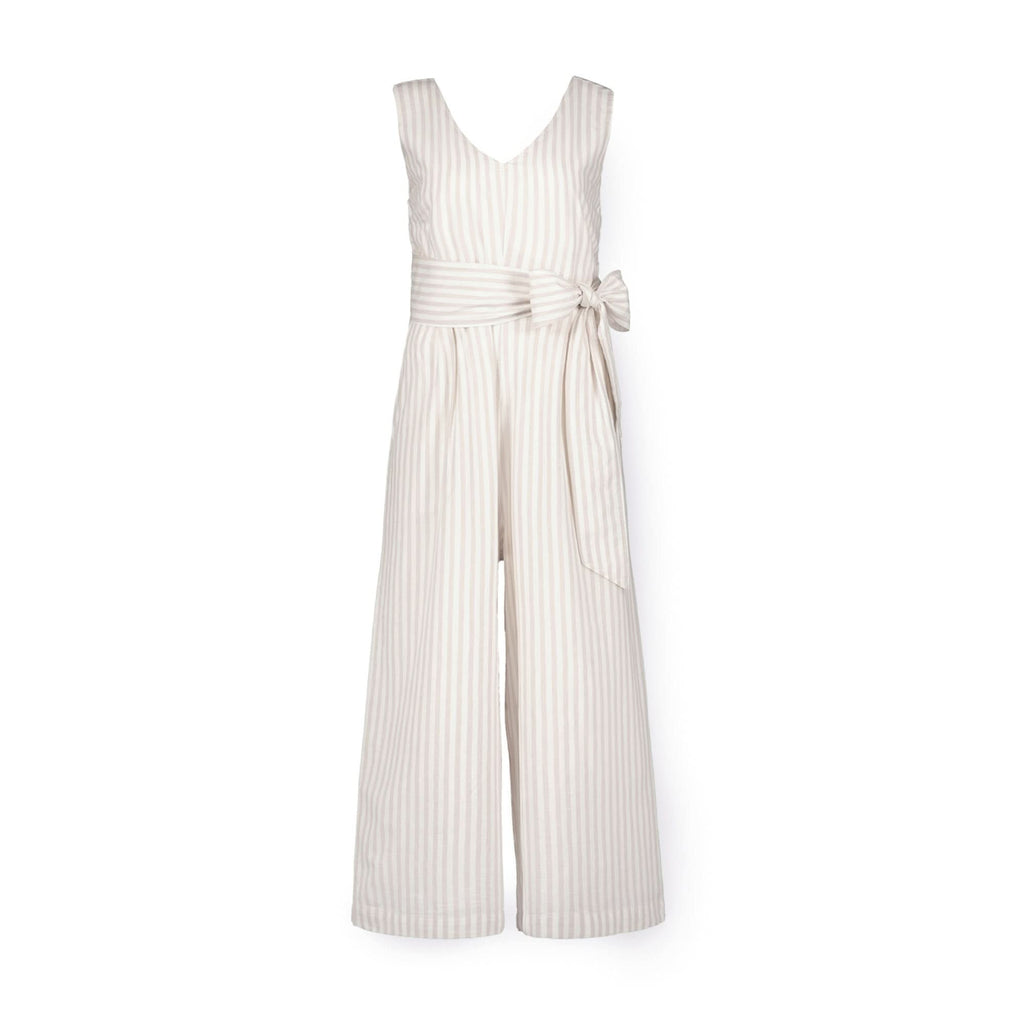 Tie-Waist Wide Leg Jumpsuit