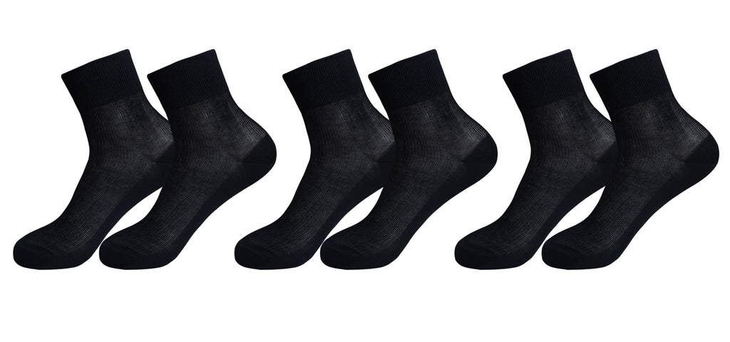 Tittimitti® 100% Mercerized "Filo di Scozia" Cotton Men's Dress & Trouser Socks | 3-Pack