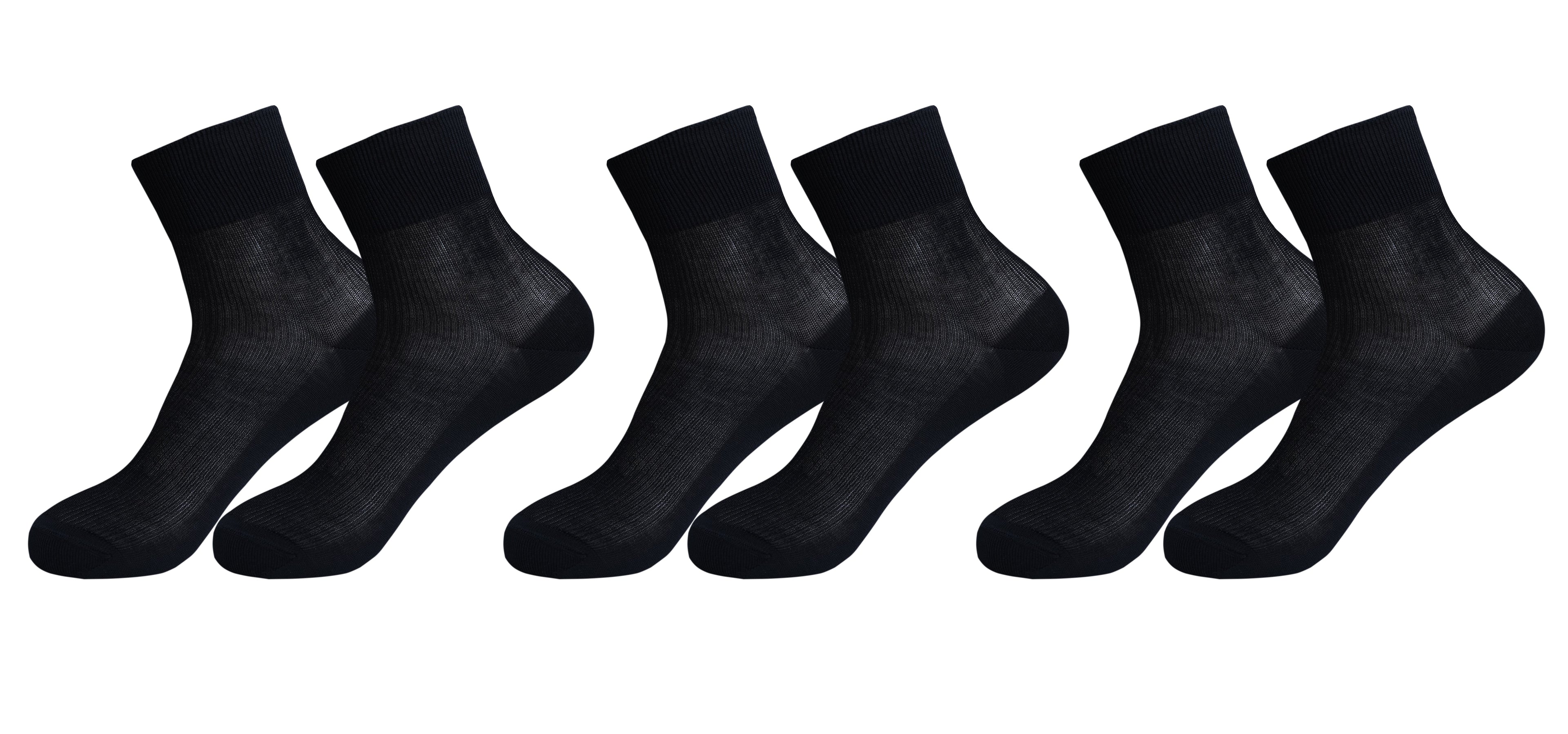 Tittimitti® 100% Mercerized "Filo di Scozia" Cotton Men's Dress & Trouser Socks | 3-Pack