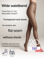 Tights Conte Top Soft 20 Den | Adjustable Fit for Sensitive Skin