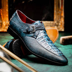 Toluca Monkstrap Shoe | Rustic Blue