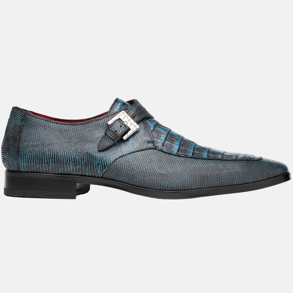 Toluca Monkstrap Shoe | Rustic Blue