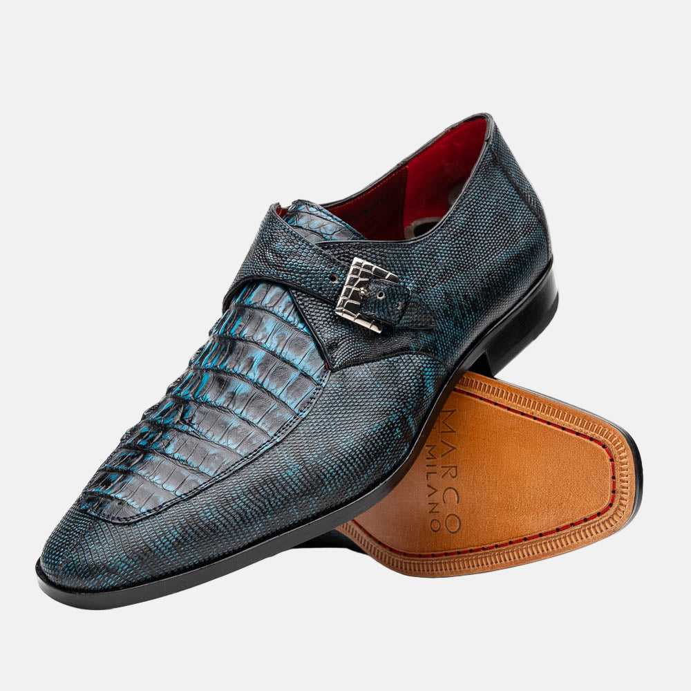 Toluca Monkstrap Shoe | Rustic Blue