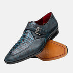 Toluca Monkstrap Shoe | Rustic Blue