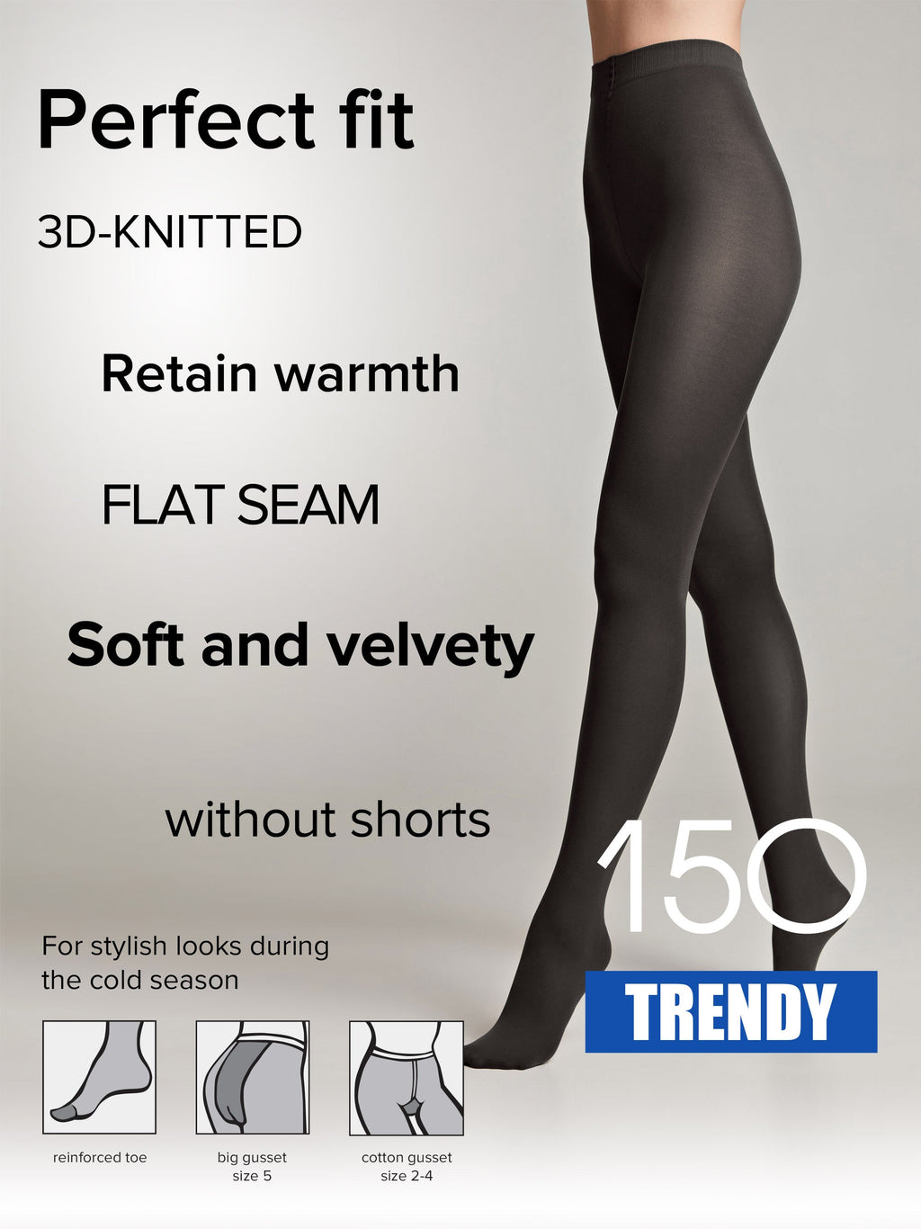 Conte Trendy Tights 150 Den | Microfiber 3D Effect