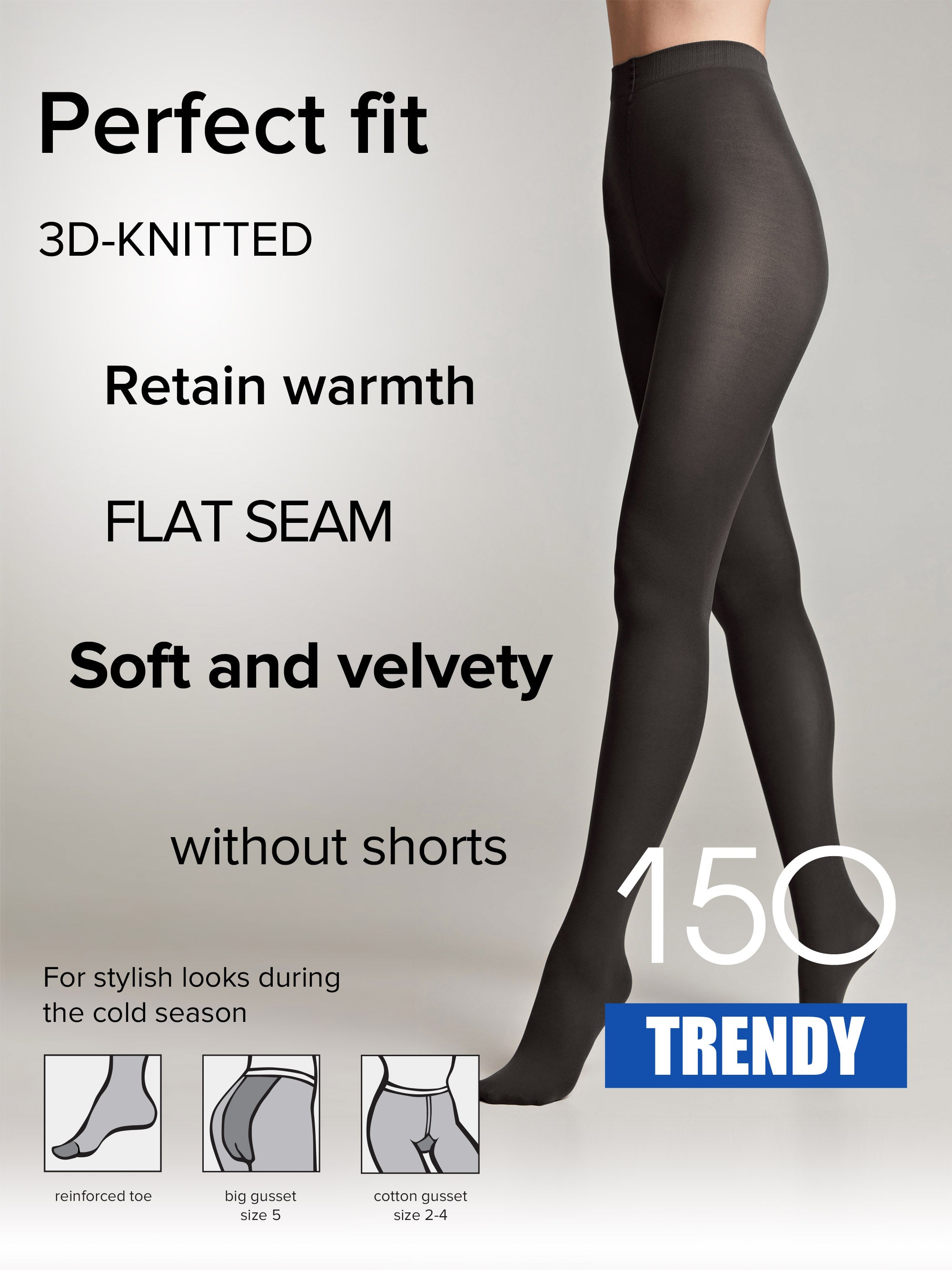 Conte Trendy Tights 150 Den | Microfiber 3D Effect