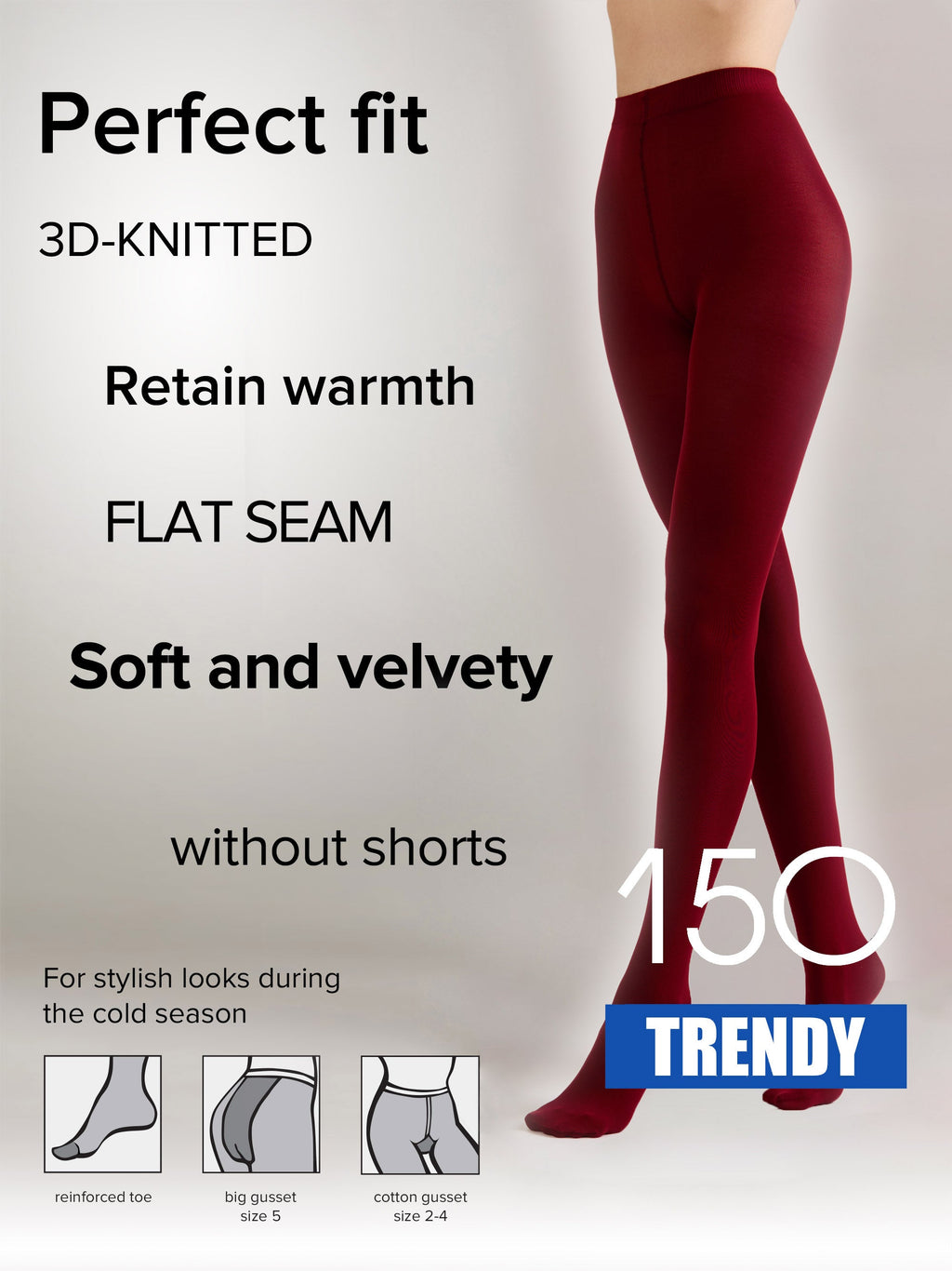 Conte Trendy Tights 150 Den | Microfiber 3D Effect