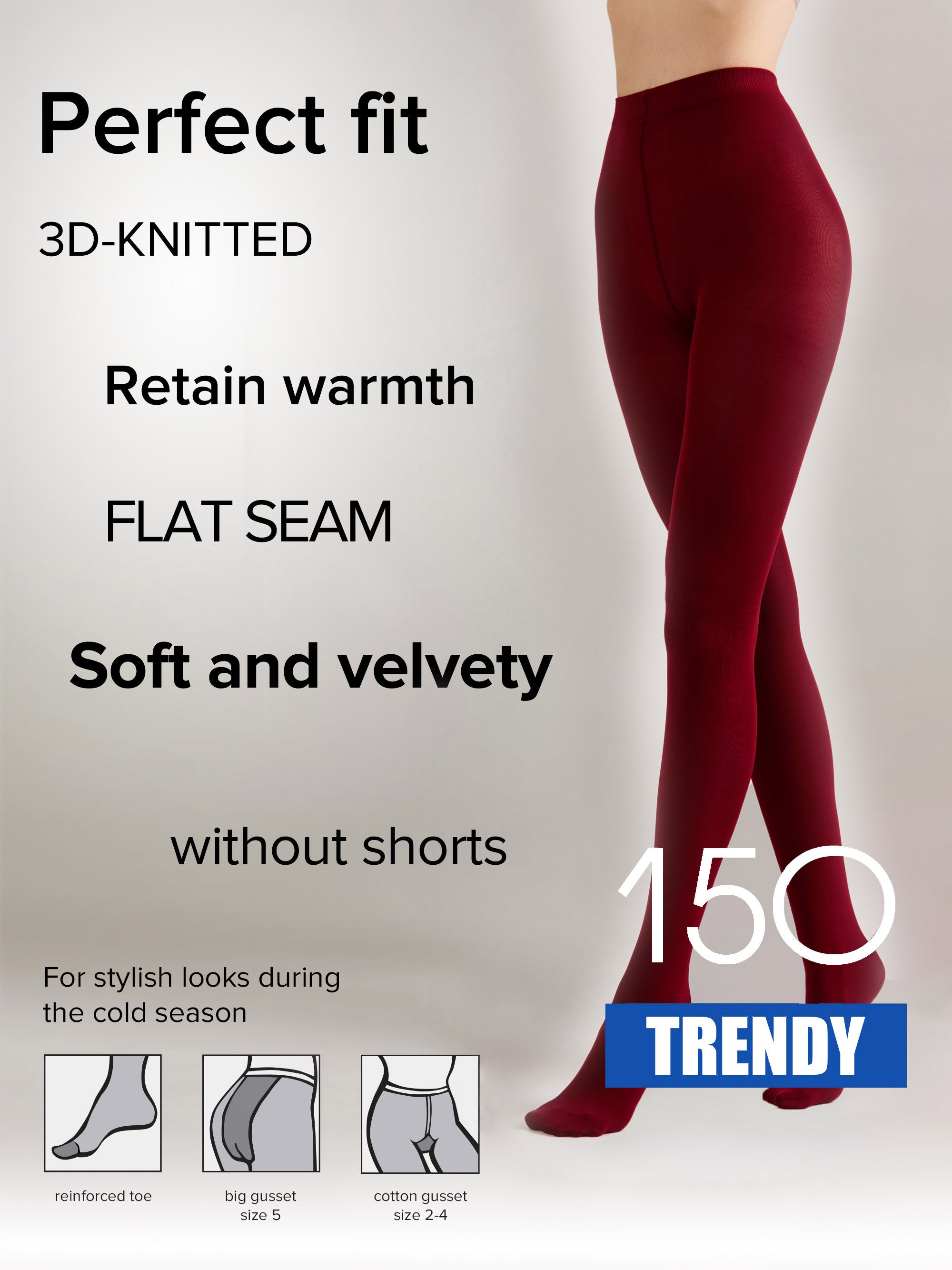 Conte Trendy Tights 150 Den | Microfiber 3D Effect