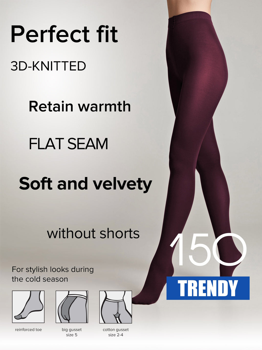 Conte Trendy Tights 150 Den | Microfiber 3D Effect