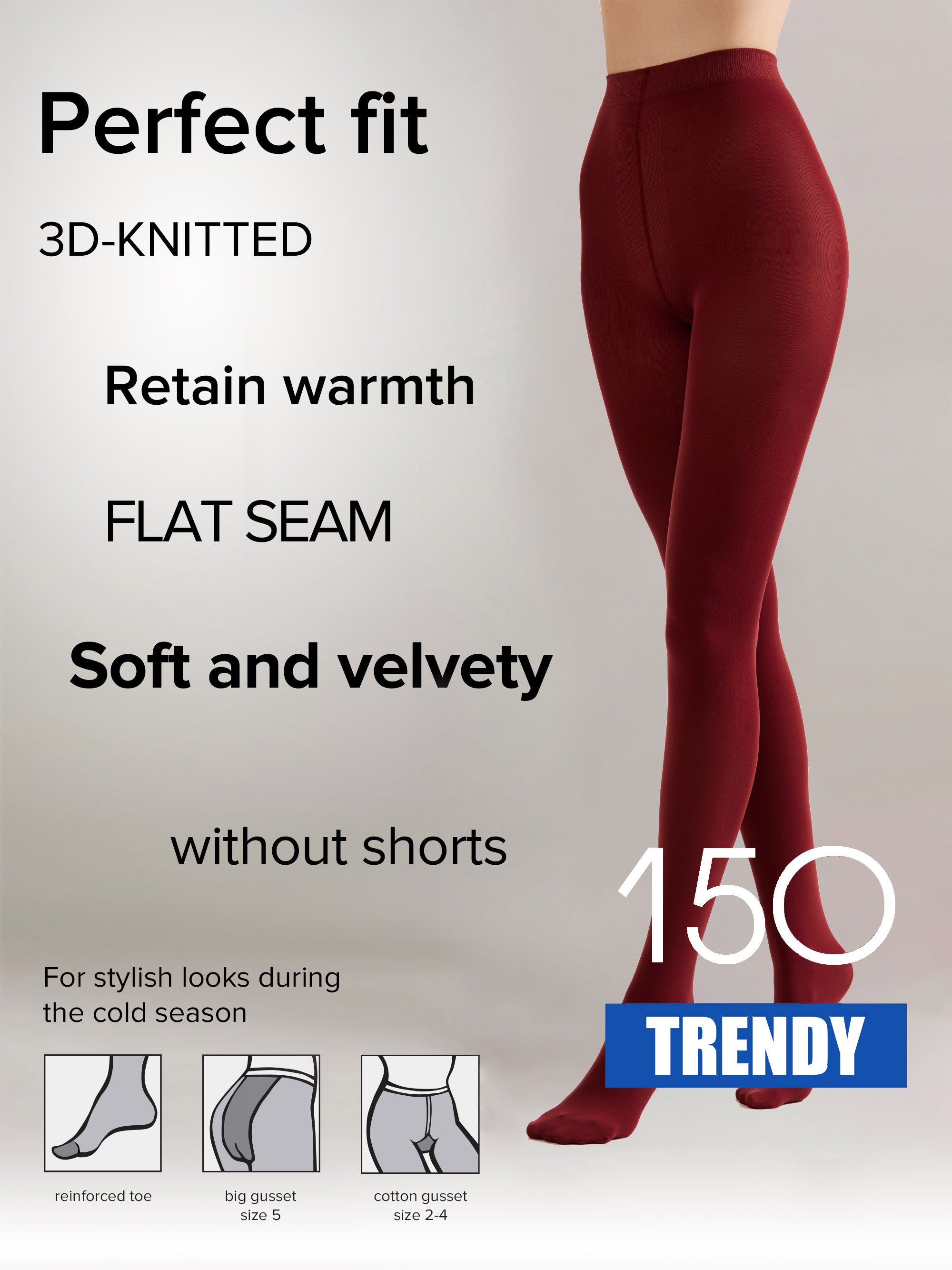 Conte Trendy Tights 150 Den | Microfiber 3D Effect