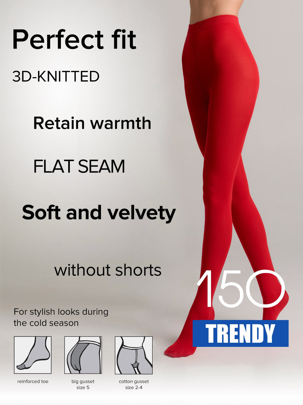 Conte Trendy Tights 150 Den | Microfiber 3D Effect