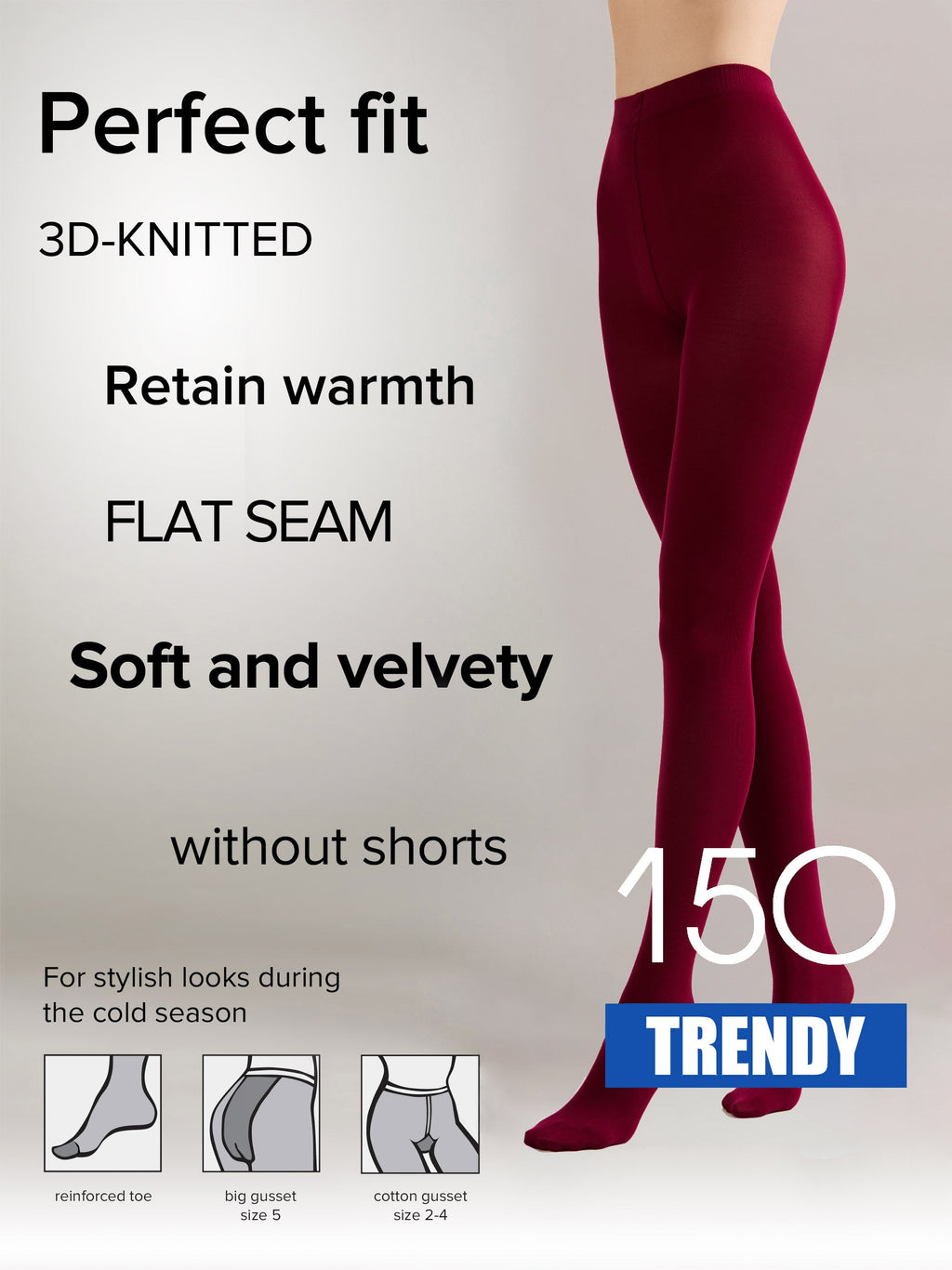 Conte Trendy Tights 150 Den | Microfiber 3D Effect