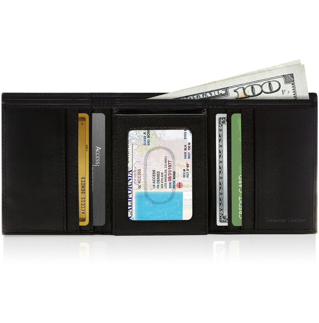 Trifold Wallet with Flip-Up ID