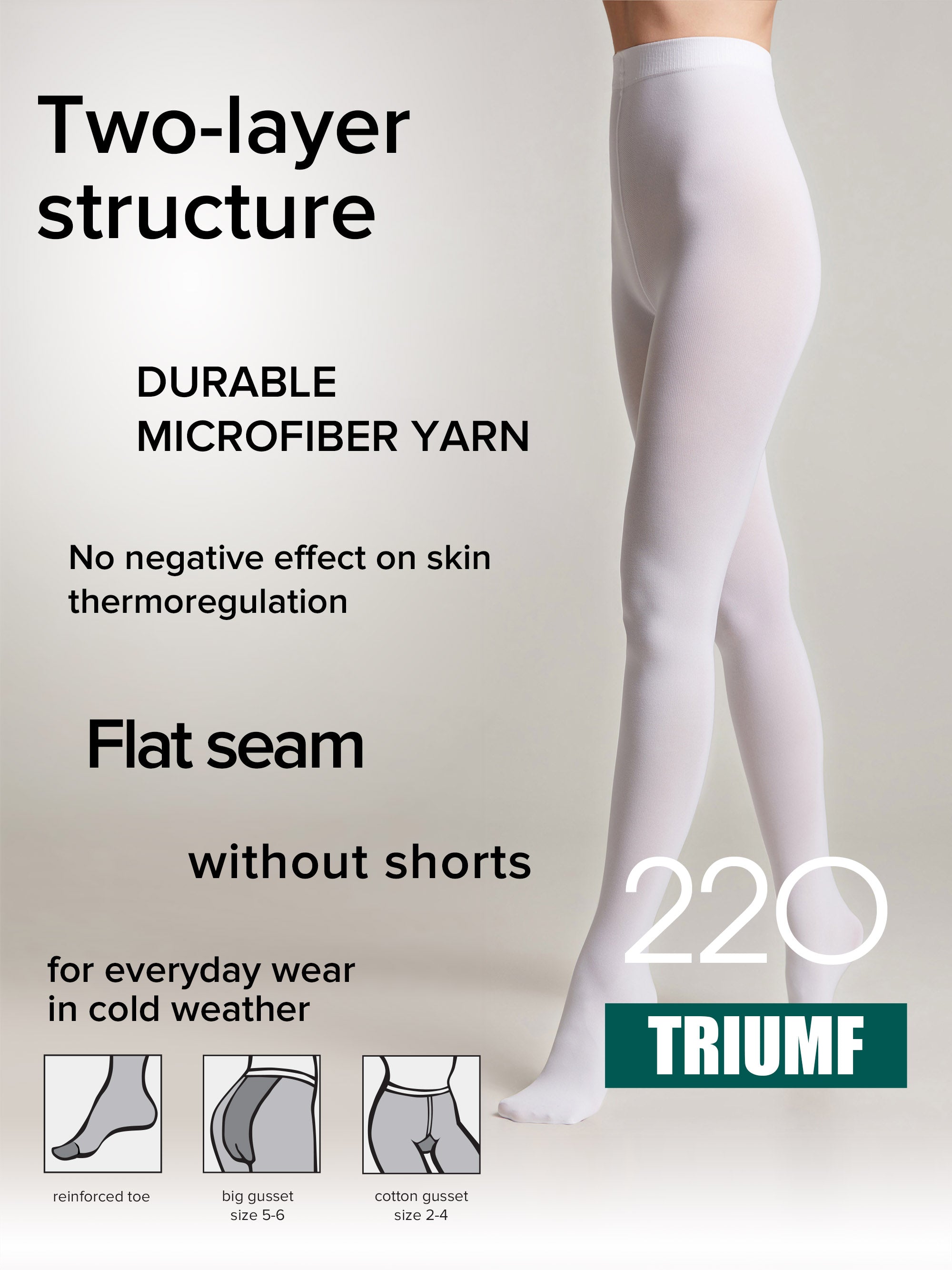 Conte Triumf Tights 220 Den | Warm Opaque Microfiber