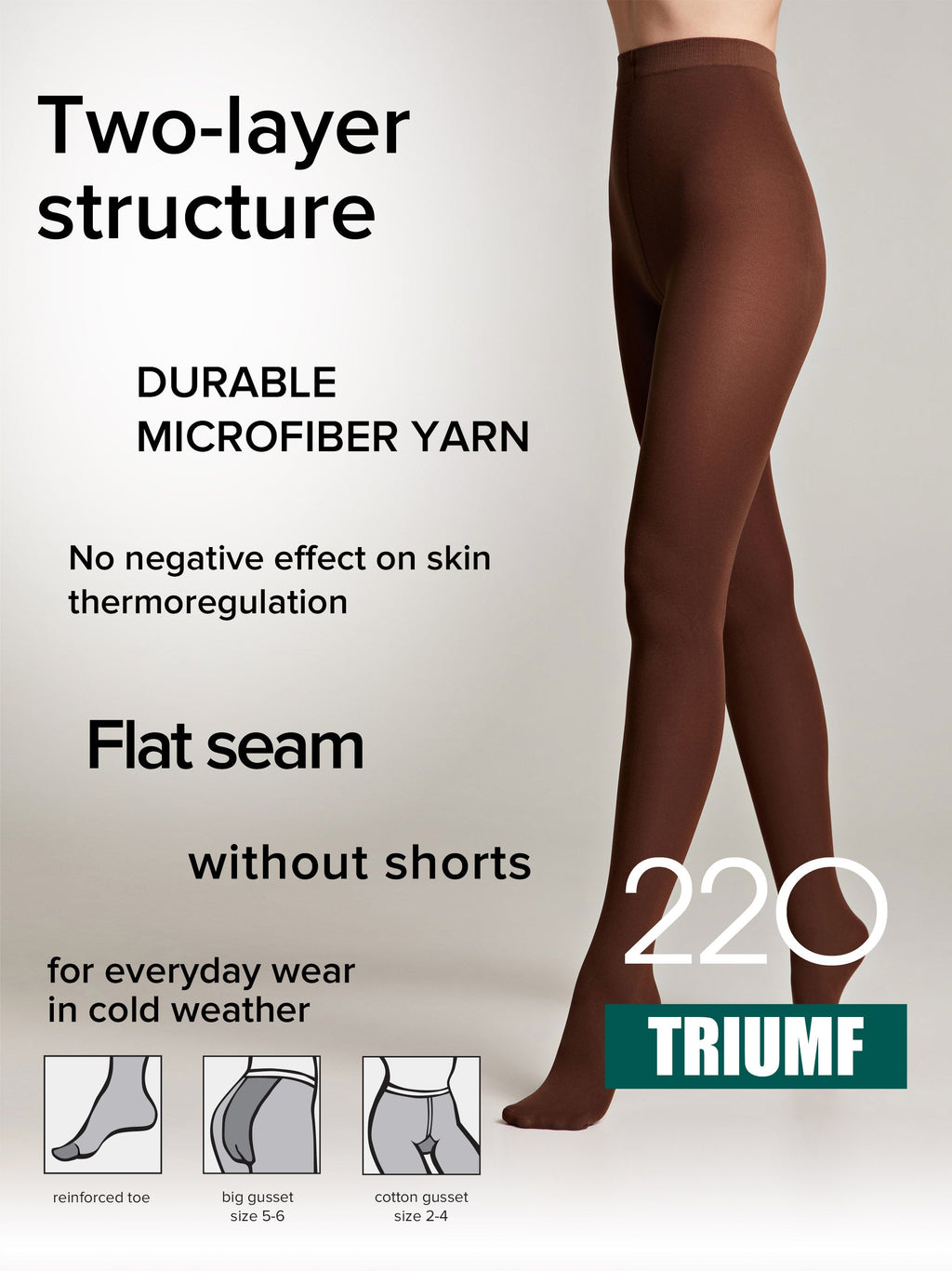 Conte Triumf Tights 220 Den | Warm Opaque Microfiber