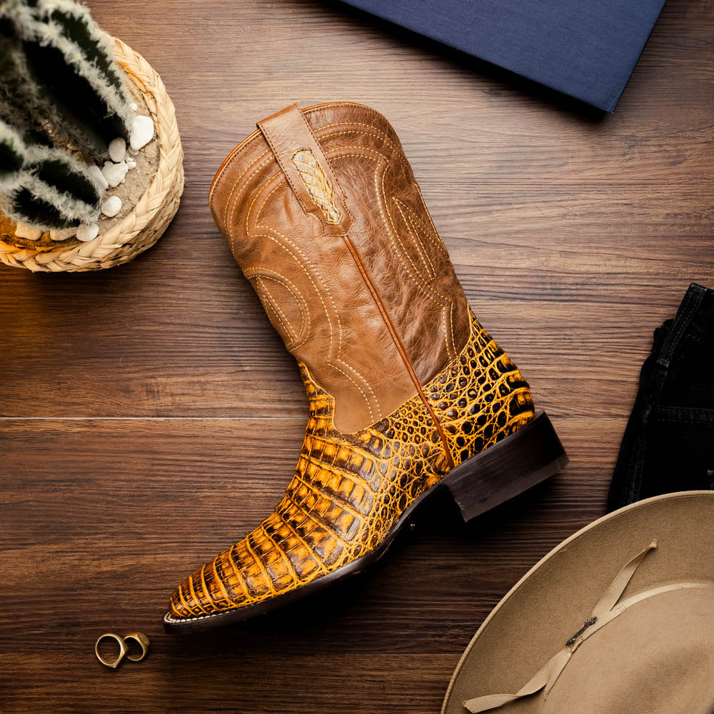 Tucson Cowboy Boot | Mustard Brown