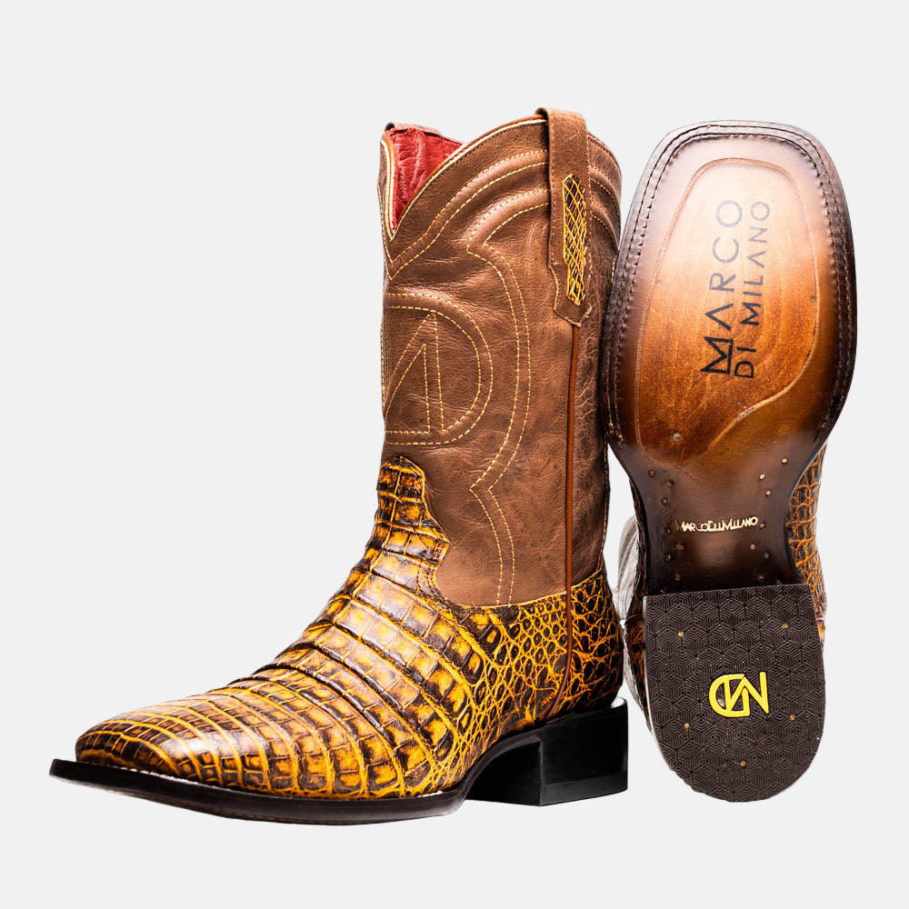 Tucson Cowboy Boot | Mustard Brown