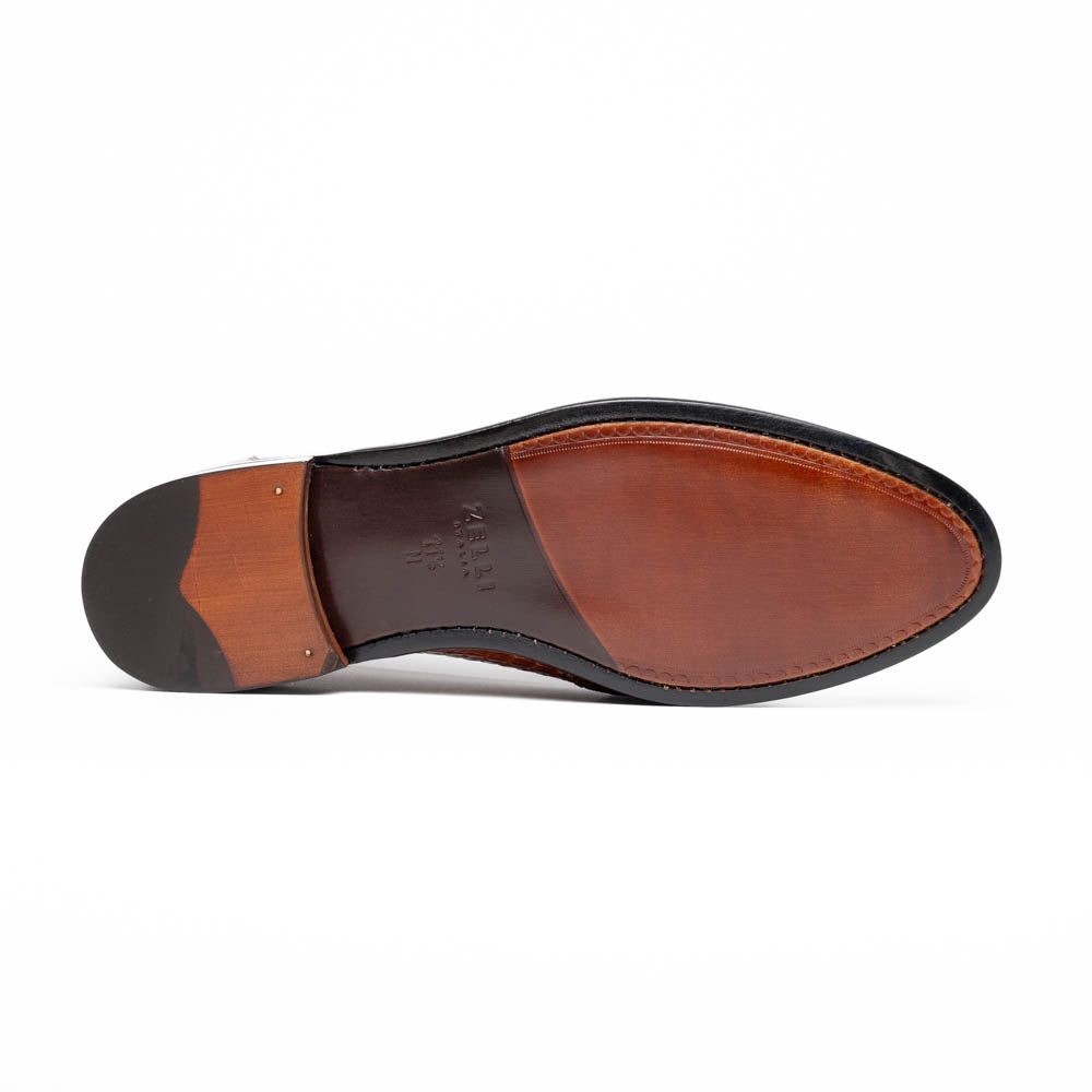 Tuscany Crocodile Penny Loafer | Cognac