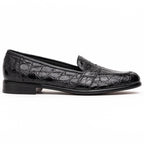 Tuscany Crocodile Penny Loafer | Black