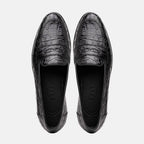 Tuscany Crocodile Penny Loafer | Black