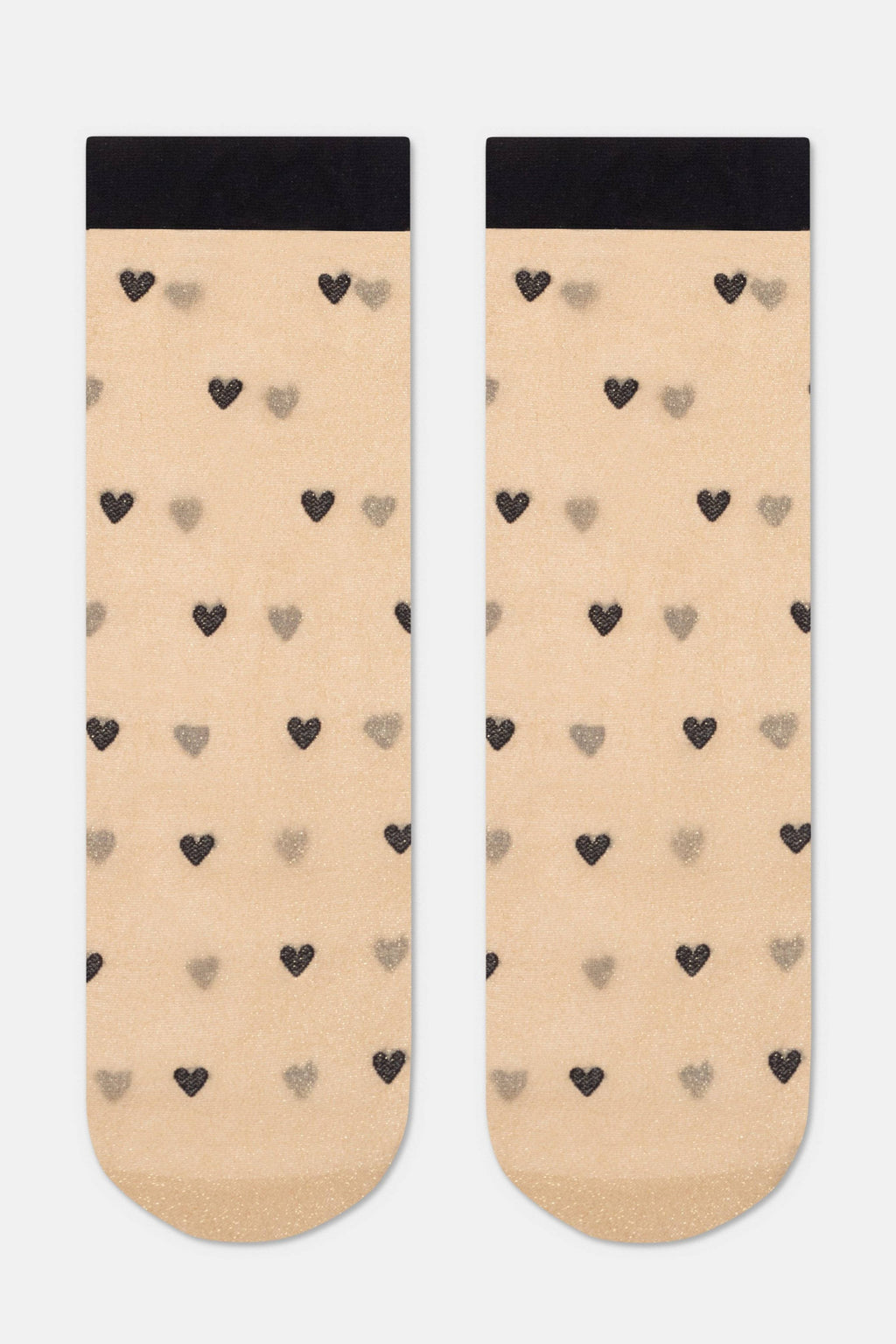 Shimmering Socks Conte Fantasy with "Hearts" Designs