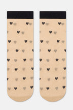 Shimmering Socks Conte Fantasy with "Hearts" Designs