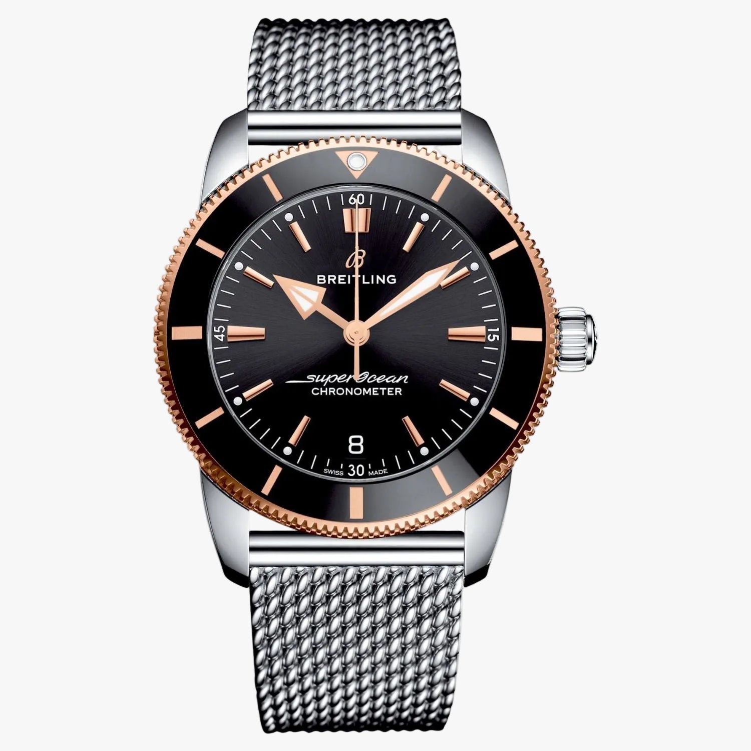 Breitling Super Ocean Watch | Stainless Steel + Black Dial