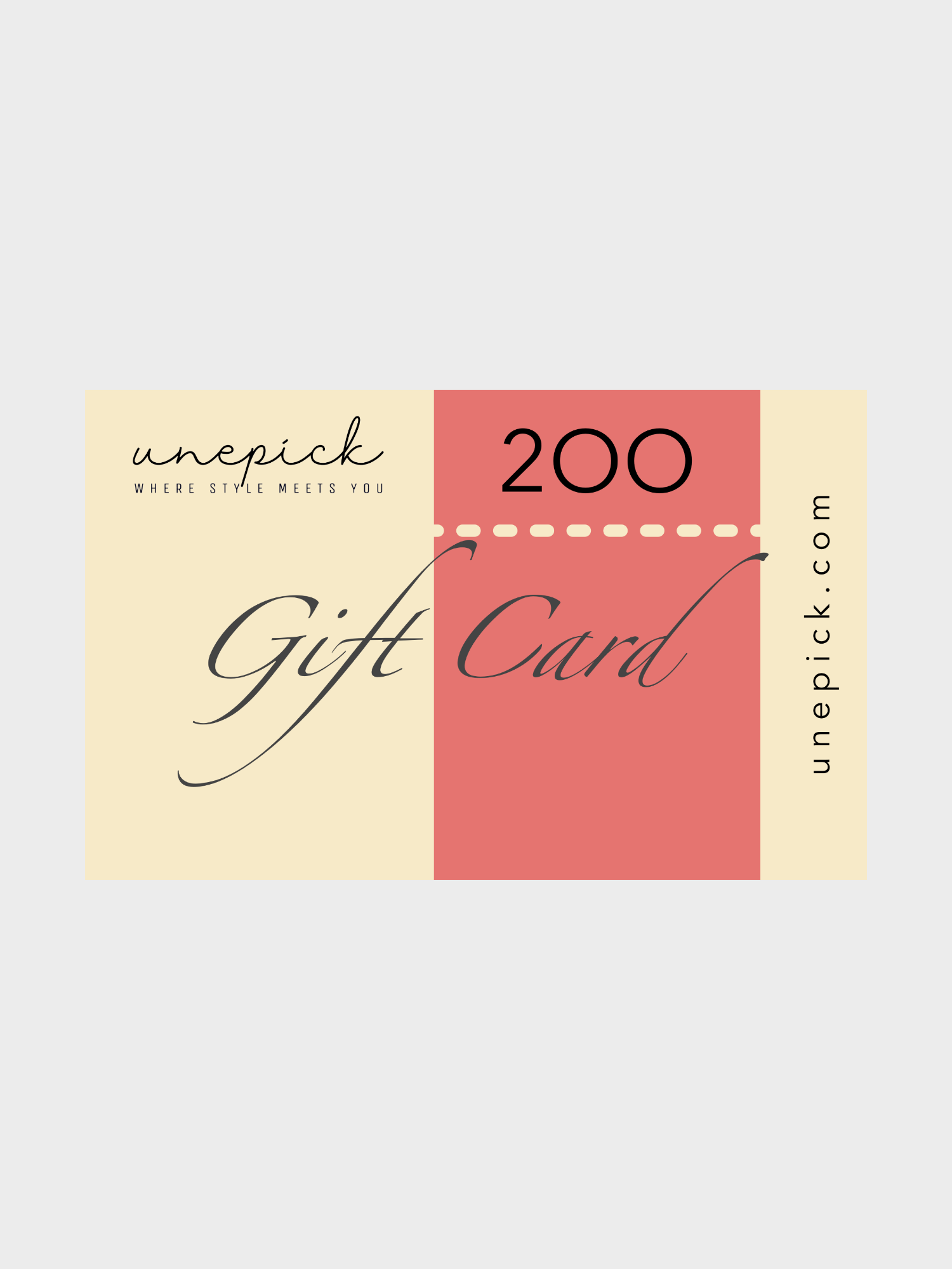 Une Pick Gift Card