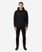 Champion Hoodie in Black with 'ESSENTIAL by Luxe Teddy' Print | DH519