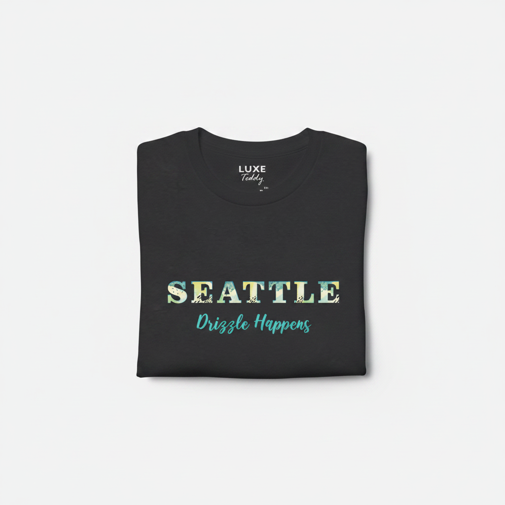 Fitted Performance Tee 'Seattle. Drizzle Happens'