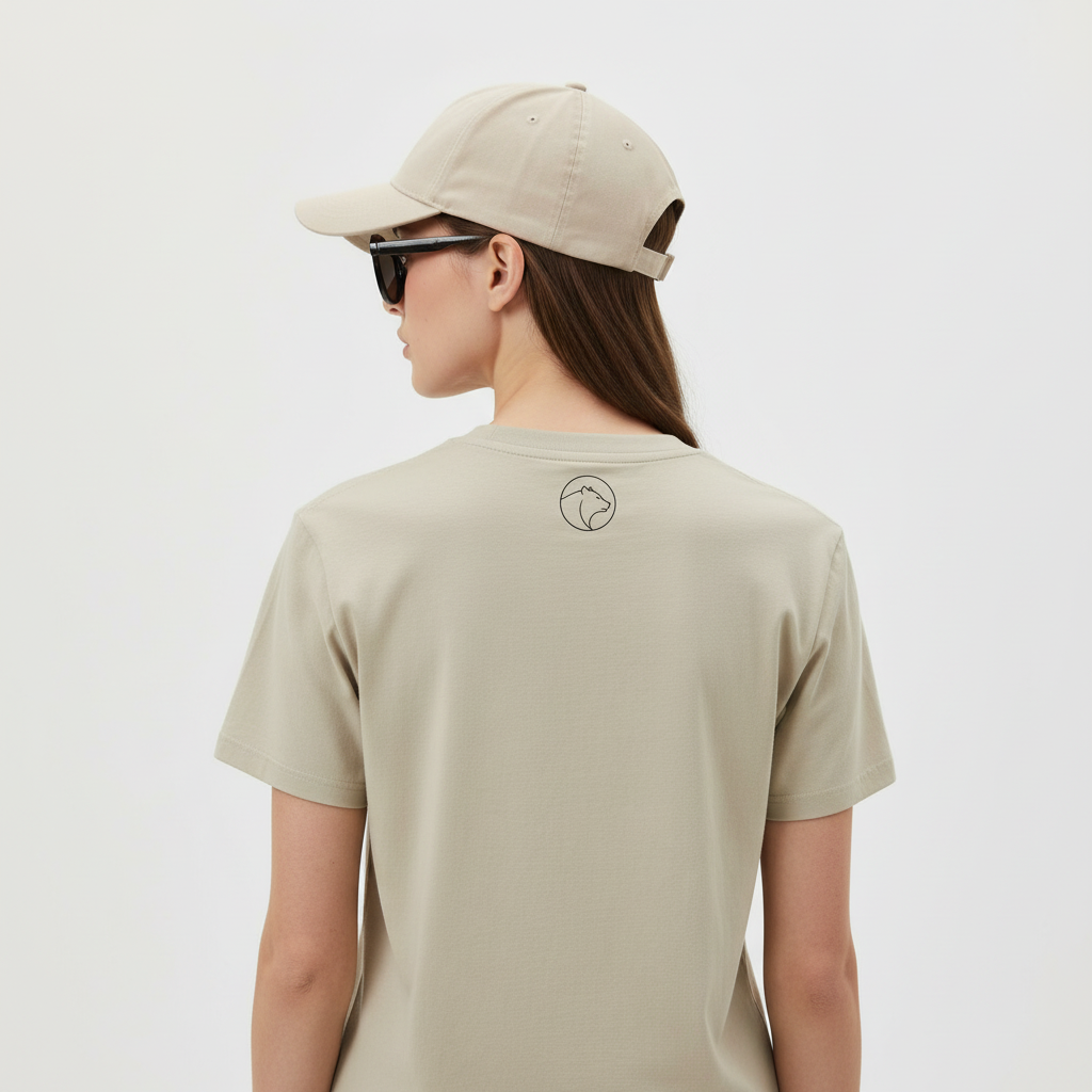 Minimalist Print Garment-Dyed Vintage Heavy Tee | Stone