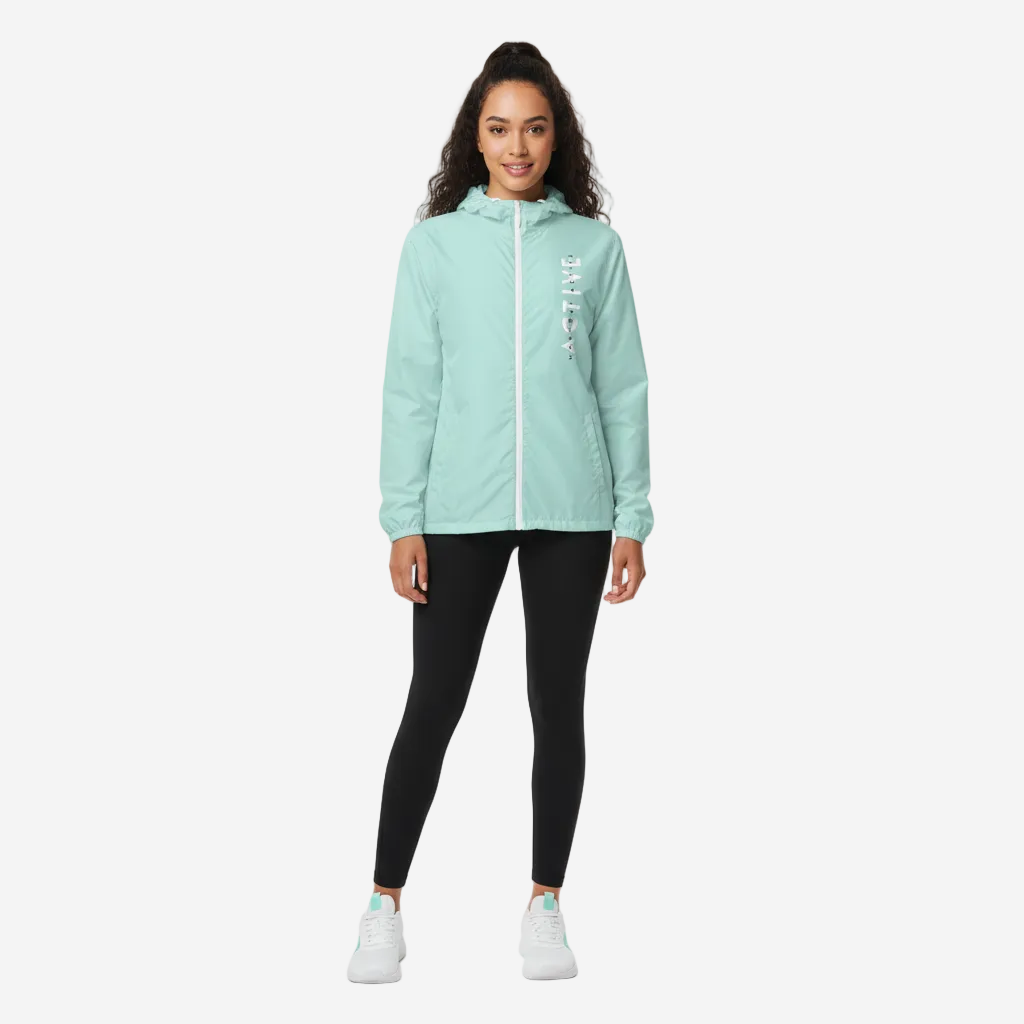 Workout Active Zip-Up Lightweight Hooded Jacket | Light Turquoise