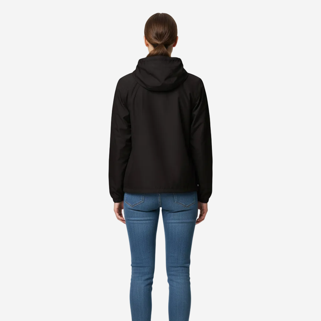 Workout Active Zip-Up Lightweight Hooded Jacket | Black